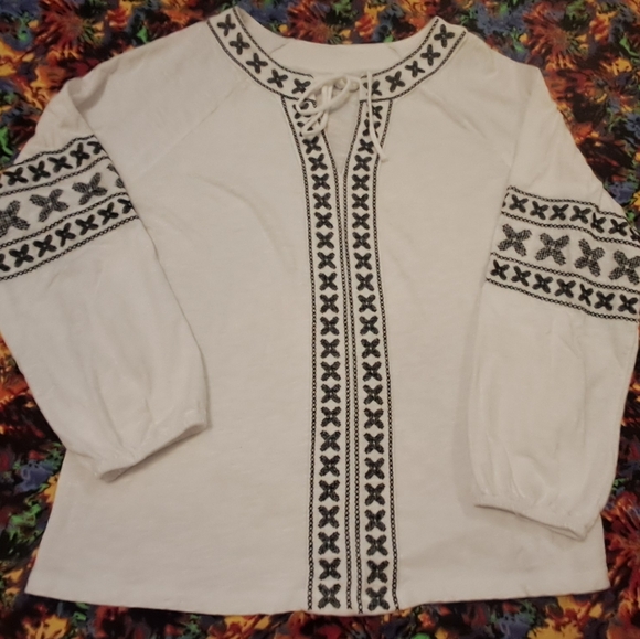 Market & Spruce Tops - Market & Spruce Soft White Blouse